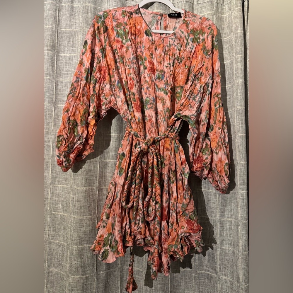 Vici and Rope Tie Ruffle dress